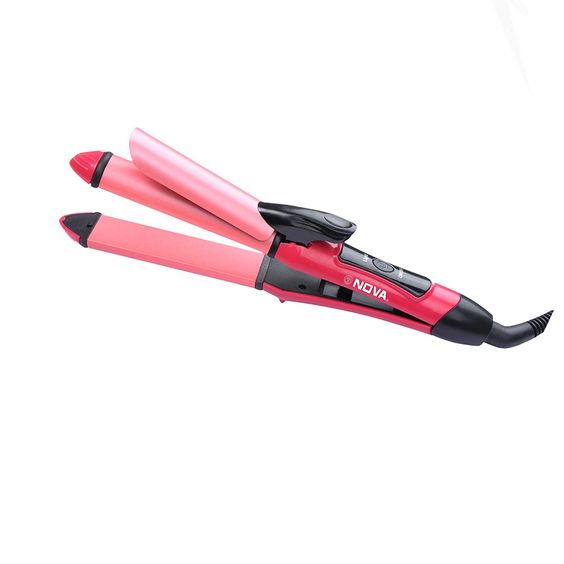 Pro Braun 2 in 1 Hair Straightener & Curler Beauty Set Rod Styling Tool for Women (High Power)